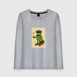 Лонгслив хлопковый женский Gallinazzo Crypto, цвет: меланж