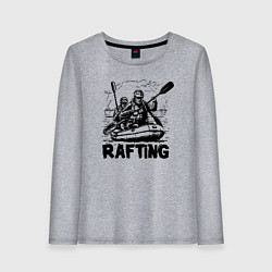 Лонгслив хлопковый женский Рафтинг майнкрафт, цвет: меланж