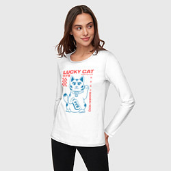 Лонгслив хлопковый женский Maneki neko, цвет: белый — фото 2