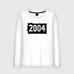 Лонгслив хлопковый женский Черный квадрат 2004, цвет: белый