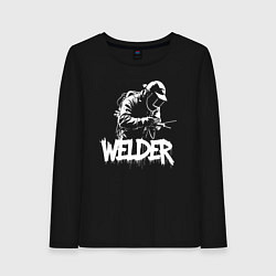Женский лонгслив Сварщик в работе