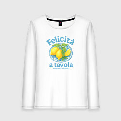 Лонгслив хлопковый женский Felicita a tavola, цвет: белый
