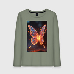 Женский лонгслив Огненная бабочка