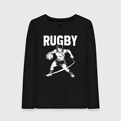Женский лонгслив Регби мощный прыжок с мячом