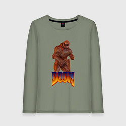 Лонгслив хлопковый женский Doom солдат, цвет: авокадо
