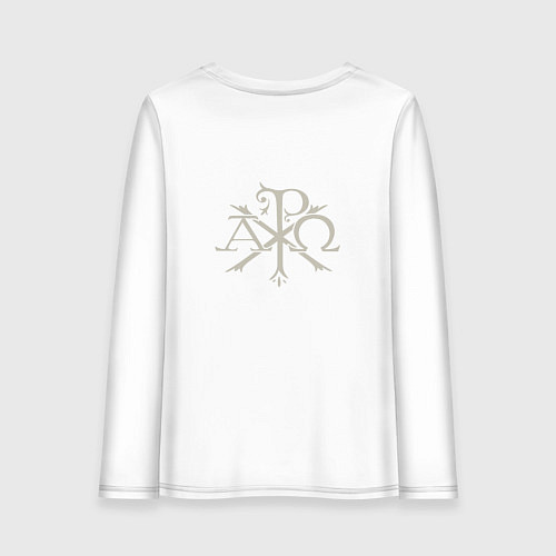 Женский лонгслив Сохранит душу твою Господь светло серый арт / Белый – фото 2