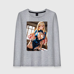 Лонгслив хлопковый женский Марин Китагава наряде гламурной фифы, цвет: меланж