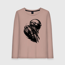 Лонгслив хлопковый женский Эпичный авиатор, цвет: пыльно-розовый