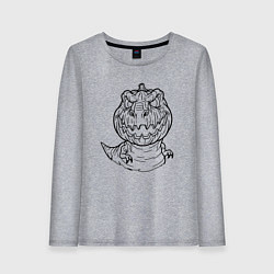 Лонгслив хлопковый женский Лампозавр Джека, цвет: меланж