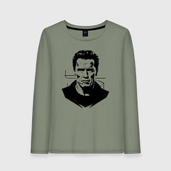 Женский лонгслив Арнольд Шварценеггер в стиле стрит-арт