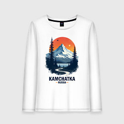 Лонгслив хлопковый женский Kamchatka, цвет: белый