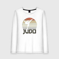 Лонгслив хлопковый женский Judo fighter, цвет: белый