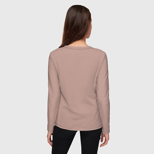 Женский лонгслив Мир в тени города / Пыльно-розовый – фото 4