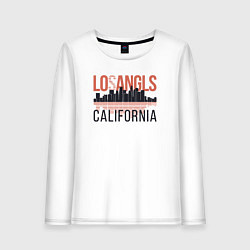 Лонгслив хлопковый женский California - Los Angeles, цвет: белый