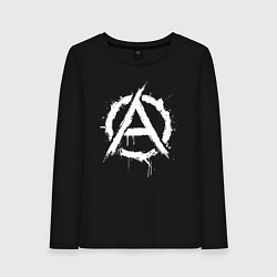 Женский лонгслив А в круге краски
