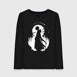 Лонгслив хлопковый женский Аниме гот, цвет: черный