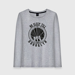 Лонгслив хлопковый женский Не спать до Бруклина, цвет: меланж