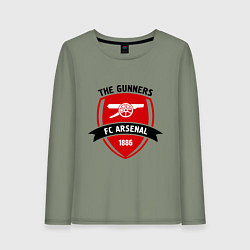 Лонгслив хлопковый женский FC Arsenal: The Gunners, цвет: авокадо