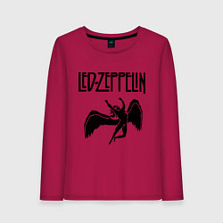 Лонгслив хлопковый женский Led Zeppelin, цвет: маджента