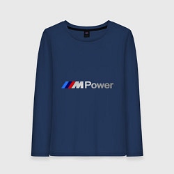 Лонгслив хлопковый женский BMW M Power, цвет: тёмно-синий