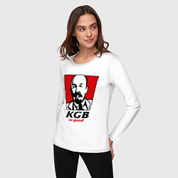 Лонгслив хлопковый женский KGB: So Good, цвет: белый — фото 2