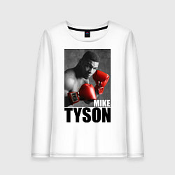 Лонгслив хлопковый женский Mike Tyson, цвет: белый