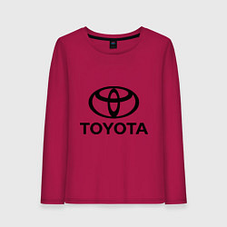 Лонгслив хлопковый женский Toyota Logo, цвет: маджента