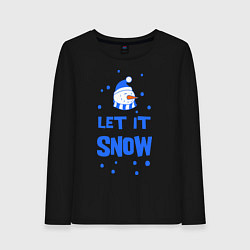 Женский лонгслив Снеговик Let it snow