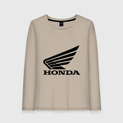 Лонгслив хлопковый женский Honda Motor, цвет: миндальный