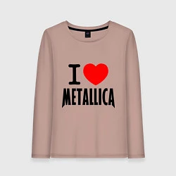 Женский лонгслив I love Metallica