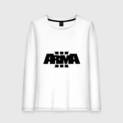 Лонгслив хлопковый женский Arma 3, цвет: белый