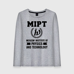 Лонгслив хлопковый женский MIPT Institute, цвет: меланж