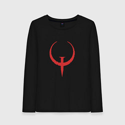 Лонгслив хлопковый женский Quake, цвет: черный