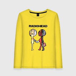 Лонгслив хлопковый женский Radiohead Peoples, цвет: желтый