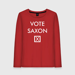 Лонгслив хлопковый женский Vote Saxon, цвет: красный