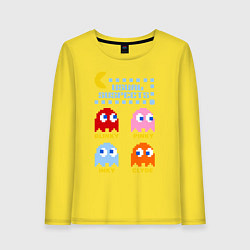 Лонгслив хлопковый женский Pac-Man: Usual Suspects, цвет: желтый