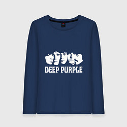 Лонгслив хлопковый женский Deep Purple, цвет: тёмно-синий