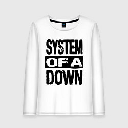 Лонгслив хлопковый женский System Of A Down, цвет: белый