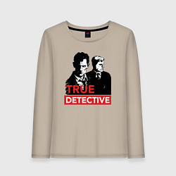 Лонгслив хлопковый женский True Detective, цвет: миндальный