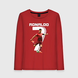 Лонгслив хлопковый женский Ronaldo 07, цвет: красный