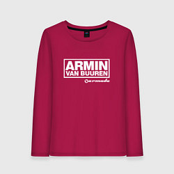 Лонгслив хлопковый женский Armin van Buuren, цвет: маджента