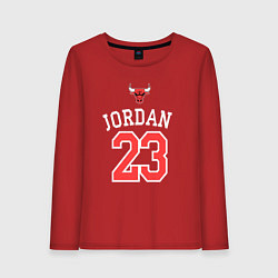 Лонгслив хлопковый женский Jordan 23, цвет: красный