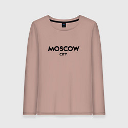 Лонгслив хлопковый женский Moscow City, цвет: пыльно-розовый
