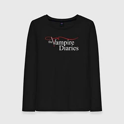 Лонгслив хлопковый женский The Vampire Diaries, цвет: черный
