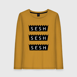 Лонгслив хлопковый женский S.E.S.H, цвет: горчичный