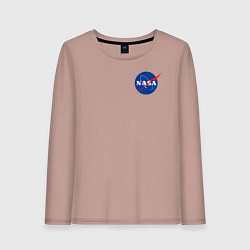 Лонгслив хлопковый женский NASA, цвет: пыльно-розовый