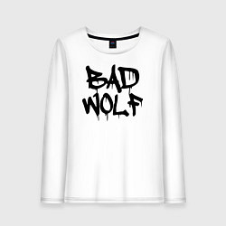 Лонгслив хлопковый женский Bad Wolf, цвет: белый