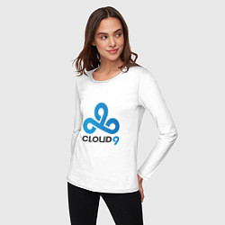 Лонгслив хлопковый женский Cloud9, цвет: белый — фото 2
