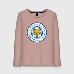 Лонгслив хлопковый женский Leicester City FC, цвет: пыльно-розовый