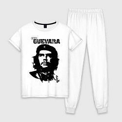 Пижама хлопковая женская Che Guevara, цвет: белый